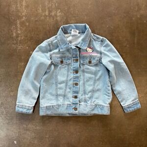 Hello Kitty & Friends Denim Jacket Sanrio Kids Medium 7-8 Embroidered Graphic